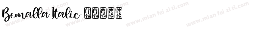 Bemalla Italic字体转换